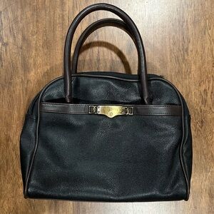 Capezio Vintage Black Leather Satchel